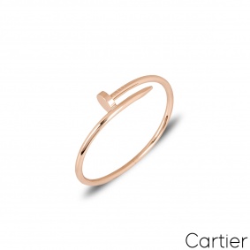 Cartier Rose Gold Diamond Juste Un Clou Bracelet Size 15
